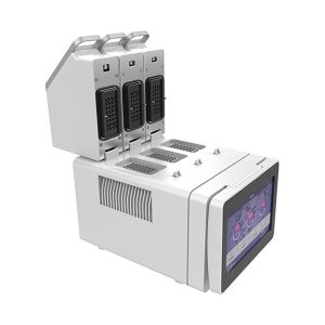 trijų blokų realaus laiko fluorescencinis kiekybinis pcr